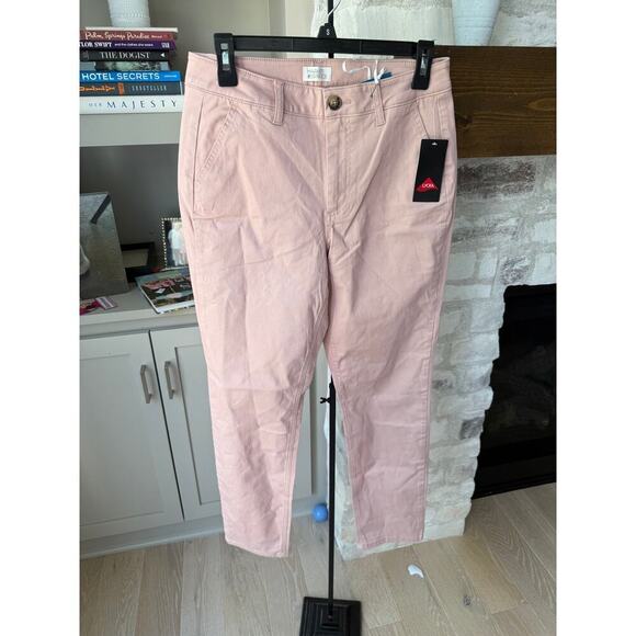Market and Spruce Women's Pink Regular Fit Plain Stretchable Chino Pants Size 8 - Picture 4 of 7